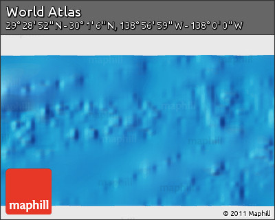 Physical 3D Map of the Area around 29° 44' 59" N, 138° 28' 29" W
