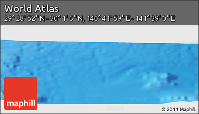 Physical Panoramic Map of the Area around 29° 44' 59" N, 141° 10' 30" E