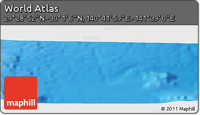Physical Panoramic Map of the Area around 29° 44' 59" N, 141° 10' 30" E