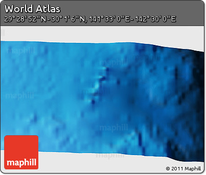 Physical 3D Map of the Area around 29° 44' 59" N, 142° 1' 30" E