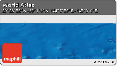 Physical Panoramic Map of the Area around 29° 44' 59" N, 144° 34' 29" E