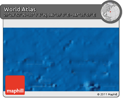 Physical 3D Map of the Area around 29° 44' 59" N, 147° 7' 30" E