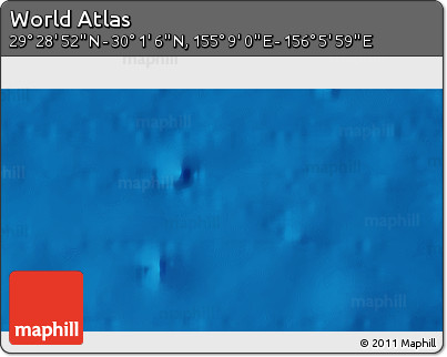 Physical 3D Map of the Area around 29° 44' 59" N, 155° 37' 30" E