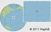 Savanna Style Location Map of the area around 29° 44' 59" N, 163° 16' 30" E