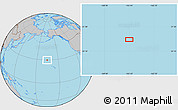 Gray Location Map of the area around 29° 44' 59" N, 165° 40' 30" W