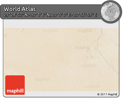 Satellite 3D Map of the Area around 29° 44' 59" N, 20° 28' 30" E