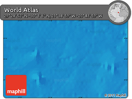 Physical Map of the Area around 29° 44' 59" N, 21° 10' 29" W