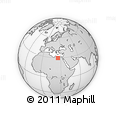 Outline Map of the Area around 29° 44' 59" N, 25° 34' 30" E, rectangular outline