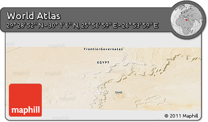 Satellite Panoramic Map of the Area around 29° 44' 59" N, 26° 25' 29" E