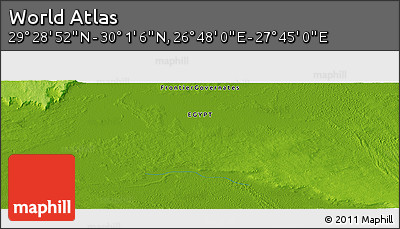 Physical Panoramic Map of the Area around 29° 44' 59" N, 27° 16' 29" E