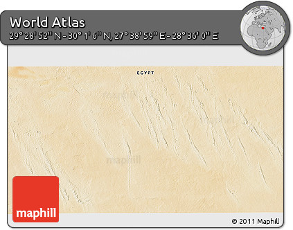 Satellite 3D Map of the Area around 29° 44' 59" N, 28° 7' 30" E