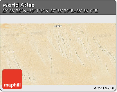 Satellite 3D Map of the Area around 29° 44' 59" N, 28° 7' 30" E