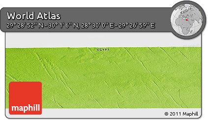 Physical Panoramic Map of the Area around 29° 44' 59" N, 28° 58' 30" E
