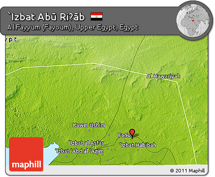 Physical 3D Map of `Izbat Abū Riḩāb