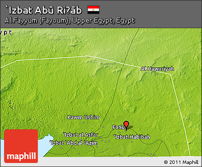 Physical 3D Map of `Izbat Abū Riḩāb