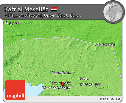 Political 3D Map of Kafr Al Masallāt