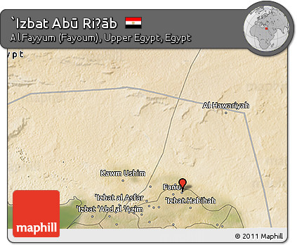 Satellite 3D Map of `Izbat Abū Riḩāb