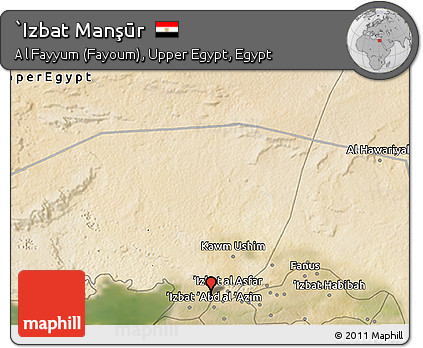 Satellite 3D Map of `Izbat Manşūr