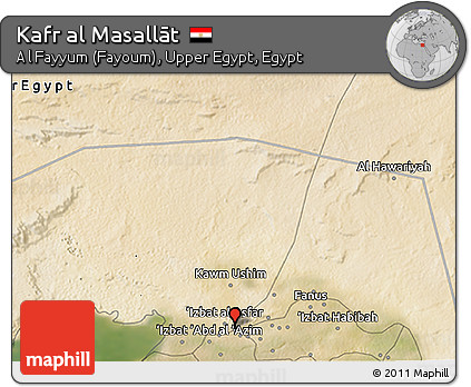 Satellite 3D Map of Kafr Al Masallāt