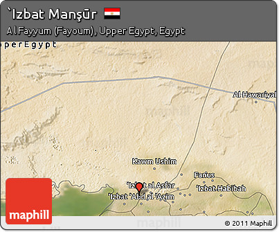 Satellite 3D Map of `Izbat Manşūr