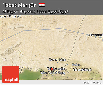 Satellite 3D Map of `Izbat Manşūr