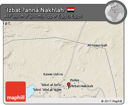 Shaded Relief 3D Map of `Izbat Ḩannā Nakhlah