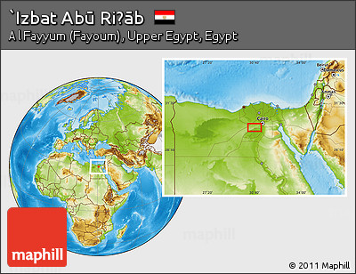 Physical Location Map of `Izbat Abū Riḩāb