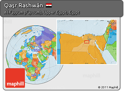 Political Location Map of Qaşr Rashwān