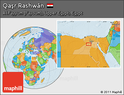 Political Location Map of Qaşr Rashwān