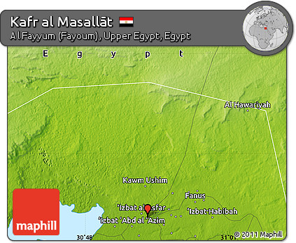 Physical Map of Kafr Al Masallāt
