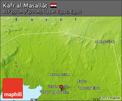 Physical Map of Kafr Al Masallāt
