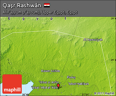 Physical Map of Qaşr Rashwān