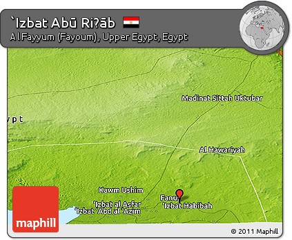 Physical Panoramic Map of `Izbat Abū Riḩāb