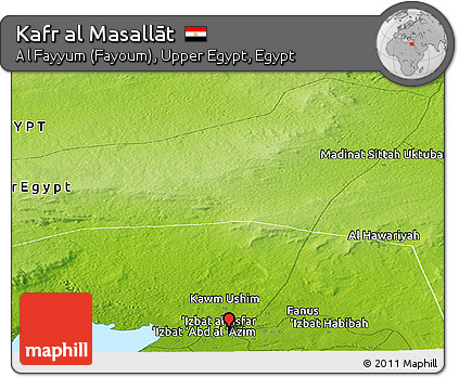Physical Panoramic Map of Kafr Al Masallāt