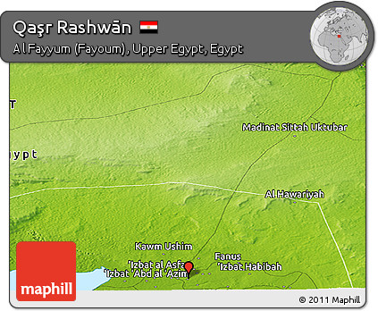 Physical Panoramic Map of Qaşr Rashwān