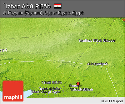 Physical Panoramic Map of `Izbat Abū Riḩāb
