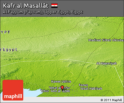 Physical Panoramic Map of Kafr Al Masallāt