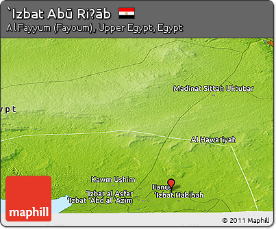 Physical Panoramic Map of `Izbat Abū Riḩāb