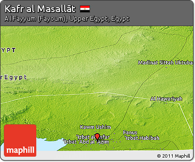 Physical Panoramic Map of Kafr Al Masallāt