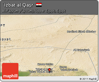 Satellite Panoramic Map of `Izbat Al Qaşr