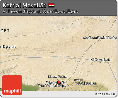 Satellite Panoramic Map of Kafr Al Masallāt