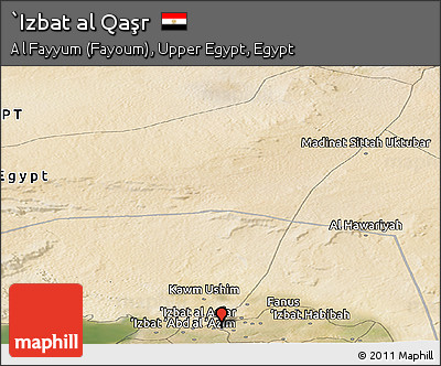 Satellite Panoramic Map of `Izbat Al Qaşr