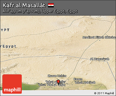Satellite Panoramic Map of Kafr Al Masallāt