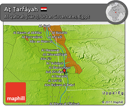 Physical 3D Map of Aţ Ţarfāyah