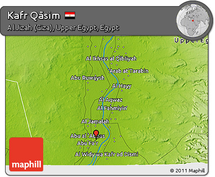 Physical 3D Map of Kafr Qāsim