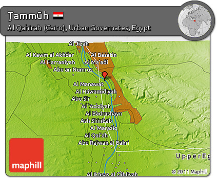 Physical 3D Map of Ţammūh