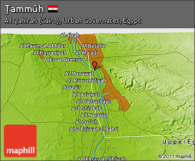 Physical 3D Map of Ţammūh