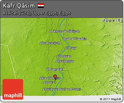 Physical 3D Map of Kafr Qāsim