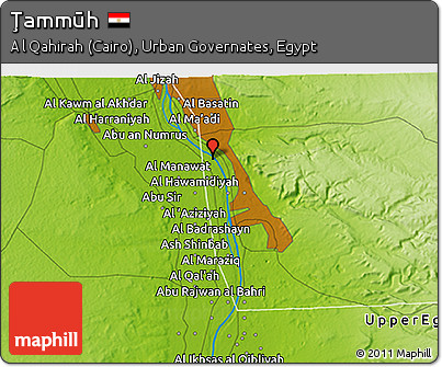 Physical 3D Map of Ţammūh