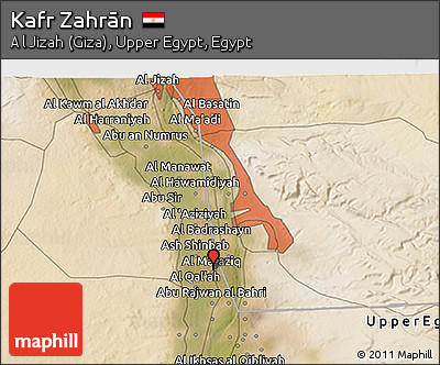 Satellite 3D Map of Kafr Zahrān